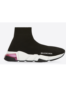 Кроссовки Balenciaga WOMEN'S SPEED CLEAR SOLE TRAINERS IN BLACK/WHITE/PINK
