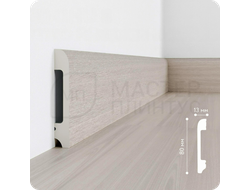 Плинтус напольный из дюрополимера солид UHD 05/80 дуб бежевый светлый