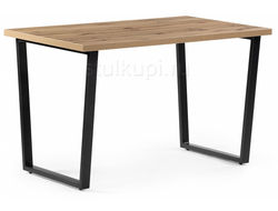 Стол Лота Лофт 120 25 мм дуб вотан / черный матовый