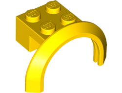 Vehicle, Mudguard 4 x 2 1/2 x 1 2/3 with Arch Round, Yellow (50745 / 4288594)
