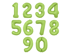Фольгированная цифра 100 см, фисташковая