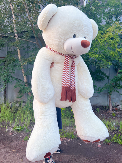 Гигантский плюшевый медведь 280 см бежевый Михель