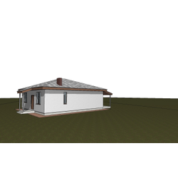 Одноэтажный дом с двумя спальнями 92м² (S72)