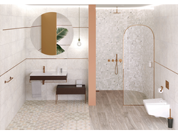 Wood-X, 20х120 см, керамогранит, Орех Кремовый Матовый R10A Ректификат (9 мм), K949581R