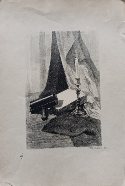 "Фея" литография Швец П.Ю. 1972 год