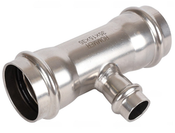 Тройник ROMMER переходной ВПр, 35х15х35 из нержавеющей стали прессовой