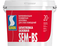 SEMIN SEM-BS 20кг - шпатлёвка базовая выравнивающая для сухих помещений до 5мм.