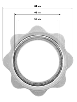 Зажимное кольцо (гайка) корпуса шнека для мясорубки Vitek VT-3616 ST, VT-3614 ST