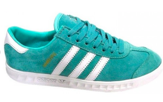 Adidas Hamburg Suede Turquoise White (37-41) Арт.011МF