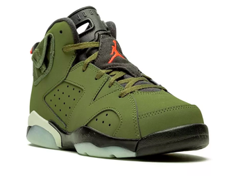 Nike Air Jordan Retro 6 High Travis Scott (Хаки с белым)