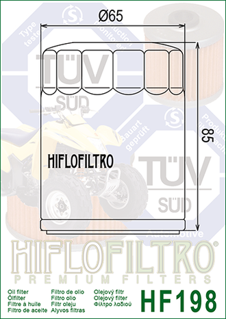 Масляный фильтр HIFLO FILTRO HF198 для Polaris Sportsman 800\700\600\RZR 1000\Ranger 700\800