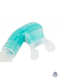 Маска для дайвинга с трубкой Sargan "БАТТЕРФЛЯЙ-М" бирюз. силикон