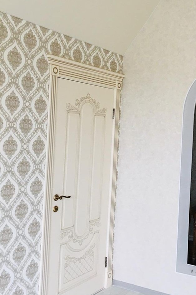 VFD. ALEXANDRIA 3D/ IVORY PC. АЛЕКСАНДРИЯ 3D/ СЛОНОВАЯ КОСТЬ--ПАТИНА КАПУЧИНО. ПОЛОТНО ОСТЕКЛЕННОЕ