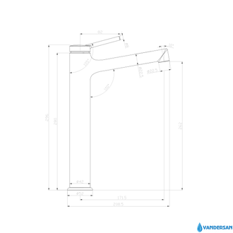 Смеситель высокий для раковины-чаша "Minima" LM3809C, на столешницу