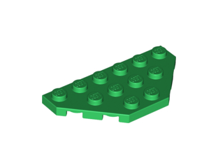 Wedge Plate 3 x 6 Cut Corners Green 2419 241928