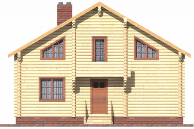 Дом из оцилиндрованного бревна ДБ-25, 228 м2