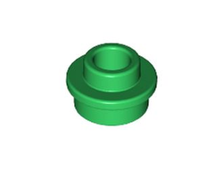 Plate, Round 1 x 1 with Open Stud, Green (85861 6338221)