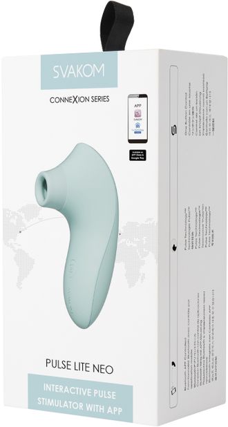 SX013A-SB Мембранно-волновой клиторальный стимулятор Pulse Lite Neo Seafoam blue