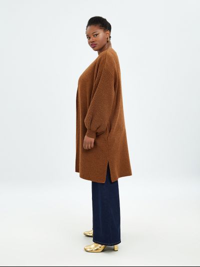 Вязаный кардиган с манжетами-резинкой