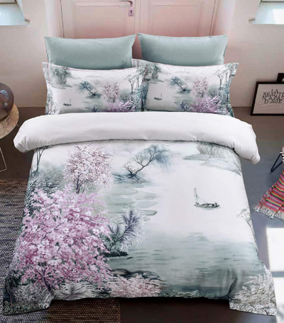 Постельное белье мако-сатин евро 200x220x1 250x270x1 50x70x4 TIS07-811