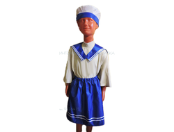 Костюм Морячки для девочки (берет 50-52 размера, воротник, юбочка на резиночке) ткань плащевка