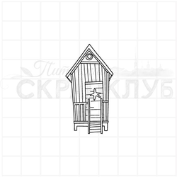 Штамп Спасательная вышка на пляже