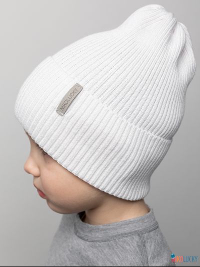 Шапка 25301-01 50%хлопок 50%акрил, белый 56-58