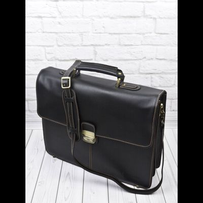 Кожаный портфель Brusado black (арт. 2011-01)