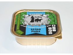 КОРМ ДЛЯ СОБАК ZOORING: КУСОЧКИ В ЖЕЛЕ БЕЛАЯ РЫБА 100 гр.