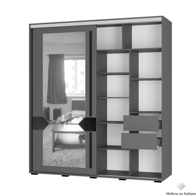 Крафт 9 шкаф-купе Графит