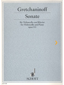 Gretchaninoff, Alexander Sonate op.113 f?r Violoncello und Klavier