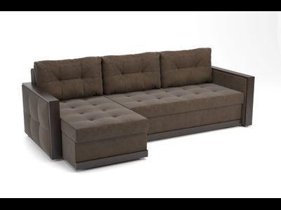 БРУНО угловой диван ULTRA CHOCOLATE коричневый (Софт)