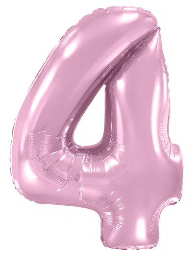 Фольгированная цифра - Розовая матовая