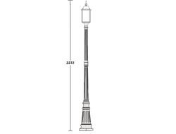 Садово-парковый светильник серии   Dublin   (189см)