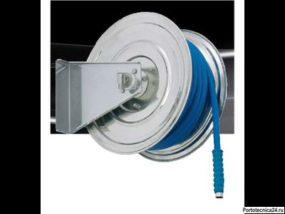 Барабан ручной для рукава 50м. 3/8" или 35м. 1/2"(нерж.)  1/2"ш. 1/2"ш. 200 бар.