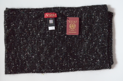 шарф меланжевый черный Визио Италия зима 2022