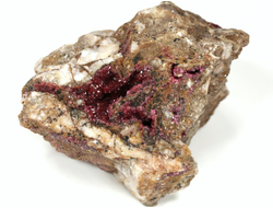 Эритрин, кристаллы на породе, коллекционный образец, Марокко (70*59*53 мм, 208 г) №28827