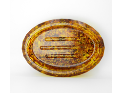 Мыльница овальная блестящая