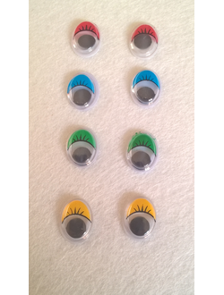 Глаза овальные, 8х10 мм