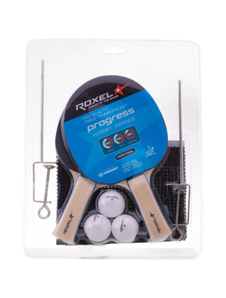 Набор н/т Roxel Hobby Progress (2 ракетки + 3 мяча + сетка),УТ-00015367