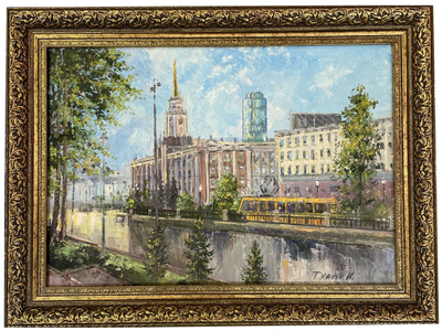 Картины с видами Екатеринбурга в ассортименте. Холст/масло. Разные размеры.