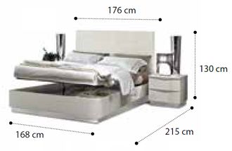 Кровать "Legno" с подъемным механизмом "Luna" 160х200 см