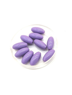 Бусины пластиковые фигурные, 16*6 мм рис сиреневый