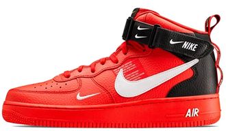 Nike Air Force 1 '07 LV8 Mid Utility Red/Black с Мехом