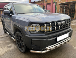 Защита передего бампера с перемычками Папа Тюнинг d60/42 для Haval H3 2024-