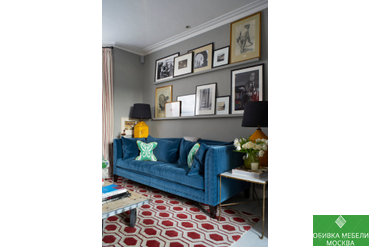 Обивка дивана бархат