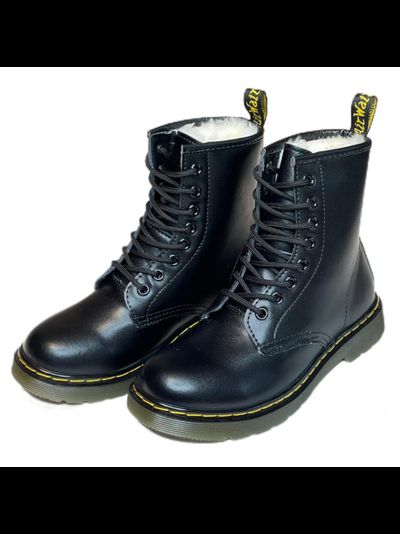 DR.MARTENS 1460 NAPPA BLACK С МЕХОМ