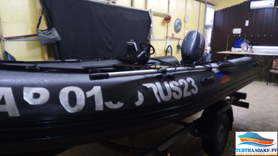 Тент на РИБ Навигатор 460R консоль и якорь