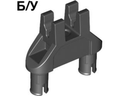 ! Б/У - Technic, Pin Double Triangle 1 x 3 with 2 Clips with Squared Pin Holes, Black (19159 / 6124733 / 6322258) - Б/У