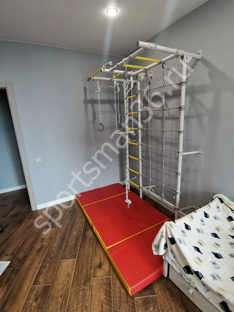 Шведская стенка Romana S7, 
мат гимнастический 2,0х1,0х0,1 м складной, 3 сложения, 4 секции